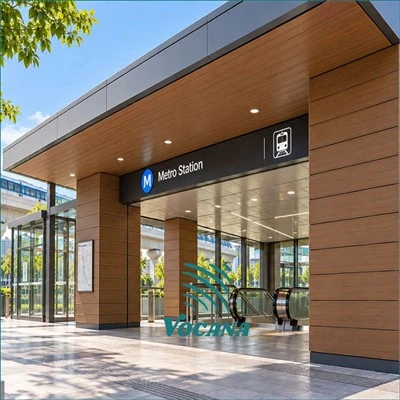 WPC-Verkleidung für U-Bahn-Stationseingänge|Vocana